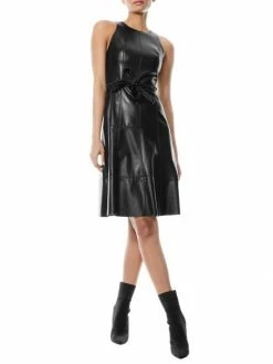 Alice + Olivia Leandra Vegan Leather Midi-Dress -Alice + Olivia Sales unnamed file 1564