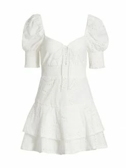 Alice + Olivia Crawford Eyelet Minidress