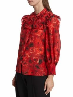 Alice + Olivia Bette Floral Silk & Cotton Blouse -Alice + Olivia Sales unnamed file 1603