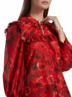 Alice + Olivia Bette Floral Silk & Cotton Blouse -Alice + Olivia Sales unnamed file 1605