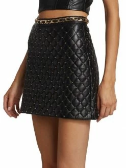 Alice + Olivia Riley Vegan Leather Miniskirt -Alice + Olivia Sales unnamed file 163