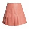 Alice + Olivia Carter Vegan Leather Pleated Miniskirt
