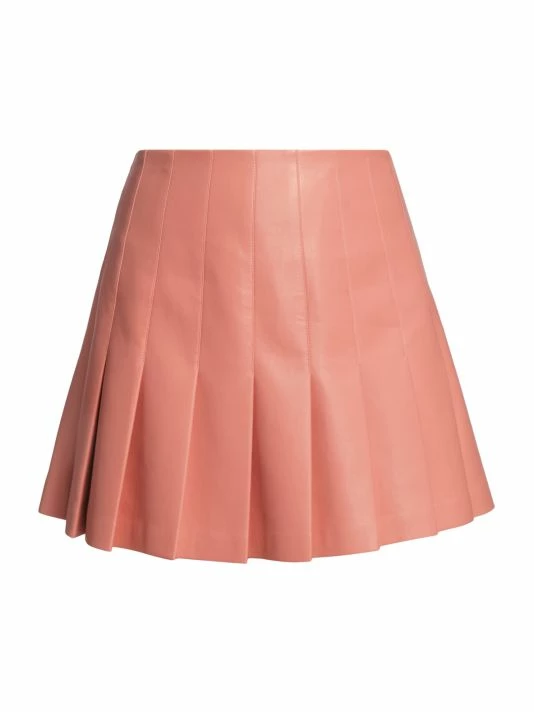 Alice + Olivia Carter Vegan Leather Pleated Miniskirt 3 Alice + Olivia Carter Vegan Leather Pleated Miniskirt