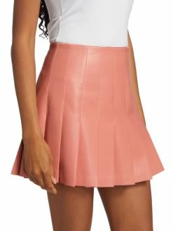 Alice + Olivia Carter Vegan Leather Pleated Miniskirt 12 Alice + Olivia Carter Vegan Leather Pleated Miniskirt -Alice + Olivia Sales unnamed file 1645