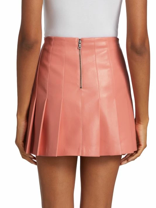 Alice + Olivia Carter Vegan Leather Pleated Miniskirt 7 Alice + Olivia Carter Vegan Leather Pleated Miniskirt - Image 5