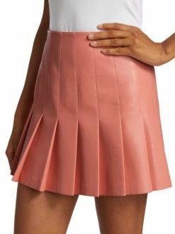 Alice + Olivia Carter Vegan Leather Pleated Miniskirt 14 Alice + Olivia Carter Vegan Leather Pleated Miniskirt -Alice + Olivia Sales unnamed file 1647