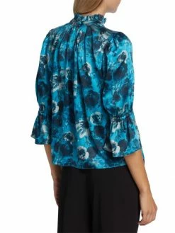 Alice + Olivia Launa Floral Bell-Sleeve Blouse -Alice + Olivia Sales unnamed file 1667