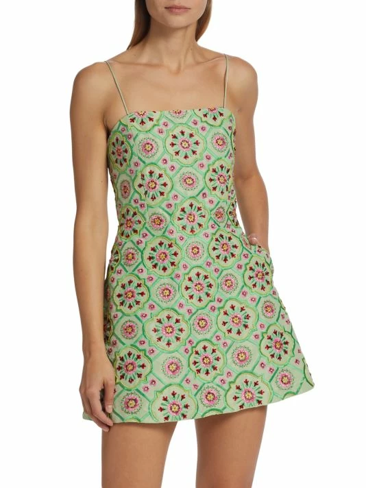 Alice + Olivia Lawrence Embroidered Minidress 5 Alice + Olivia Lawrence Embroidered Minidress - Image 3