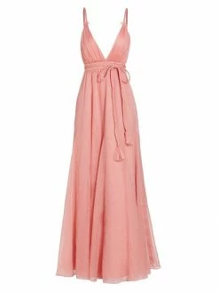 Alice + Olivia Carisa Belted V-Neck Ball Gown Rose 9 Alice + Olivia Carisa Belted V-Neck Ball Gown Rose -Alice + Olivia Sales unnamed file 1680