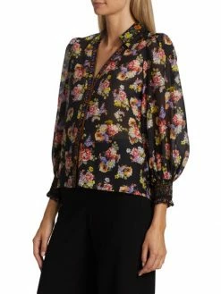 Alice + Olivia Cosima Smocked Blouse -Alice + Olivia Sales unnamed file 1730