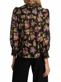 Alice + Olivia Cosima Smocked Blouse -Alice + Olivia Sales unnamed file 1731