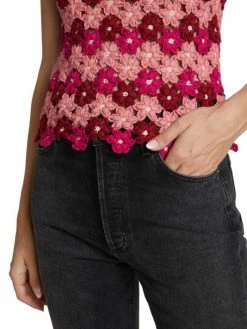 Alice + Olivia Reva Flower Crochet Shell Top -Alice + Olivia Sales unnamed file 1746