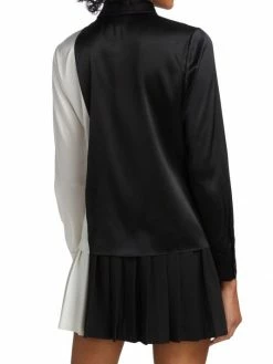 Alice + Olivia Willa Combo Silk Shirt -Alice + Olivia Sales unnamed file 1759