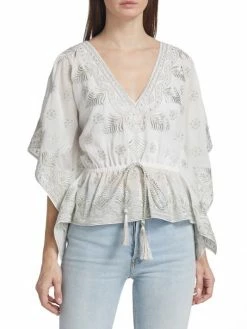 Alice + Olivia Sharita Embroidered Kaftan Top -Alice + Olivia Sales unnamed file 176