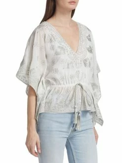 Alice + Olivia Sharita Embroidered Kaftan Top -Alice + Olivia Sales unnamed file 177