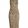 Alice + Olivia Delora Leopard Sleeveless Bodycon Dress