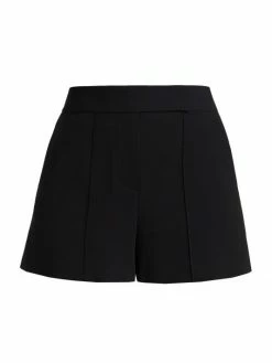 Alice + Olivia Dylan High-Rise Pintucked Shorts
