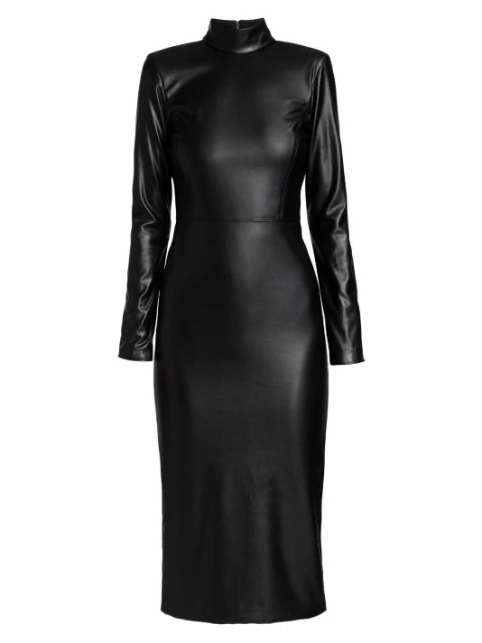 Alice + Olivia Delora Vegan Leather Bodycon Midi Dress 3 Alice + Olivia Delora Vegan Leather Bodycon Midi Dress