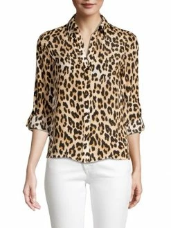 Alice + Olivia Eloise Leopard Print Silk Blouse -Alice + Olivia Sales unnamed file 1825