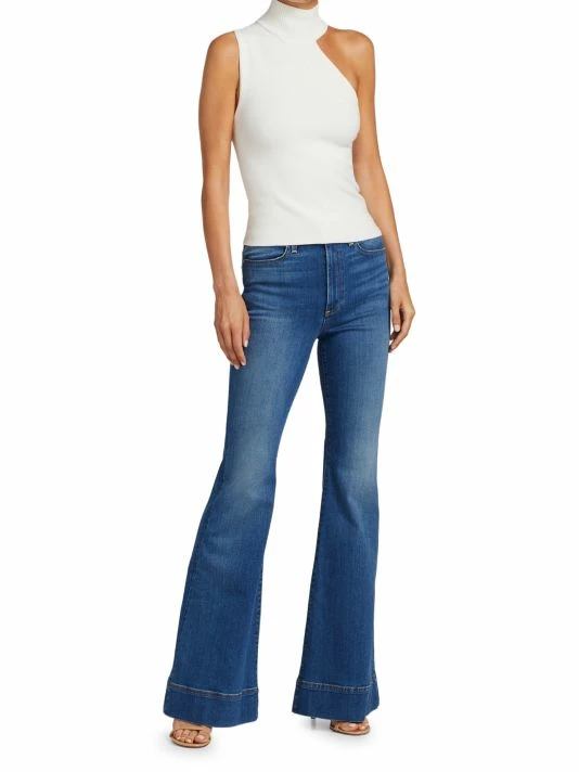 Alice + Olivia Kiki Multi-Stitch Cutout Tank Top Black 4 Alice + Olivia Kiki Multi-Stitch Cutout Tank Top Black - Image 2