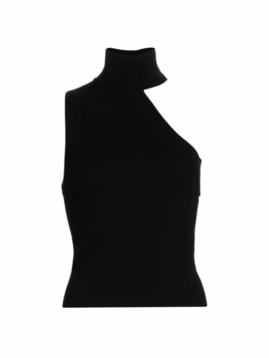 Alice + Olivia Kiki Multi-Stitch Cutout Tank Top Black 9 Alice + Olivia Kiki Multi-Stitch Cutout Tank Top Black - Image 7