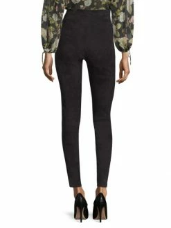 Alice + Olivia Maddox Suede Leggings Black -Alice + Olivia Sales unnamed file 1851