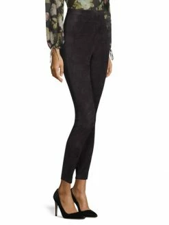 Alice + Olivia Maddox Suede Leggings Black -Alice + Olivia Sales unnamed file 1852