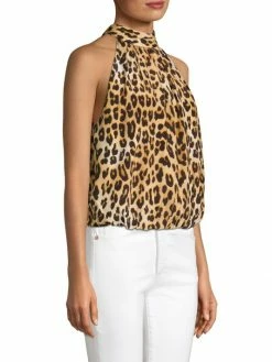 Alice + Olivia Maris Leopard Halterneck Top -Alice + Olivia Sales unnamed file 1870