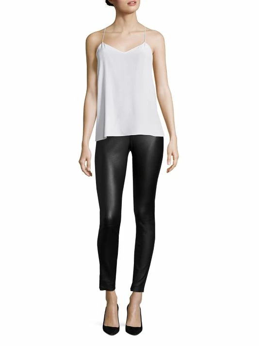 Alice + Olivia Front-Zip Leather Leggings 4 Alice + Olivia Front-Zip Leather Leggings - Image 2