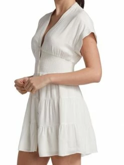 Alice + Olivia Keela Smocked Waist Minidress -Alice + Olivia Sales unnamed file 1930