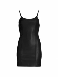 Alice + Olivia Nelle Vegan Leather Mini Slipdress Camel -Alice + Olivia Sales unnamed file 1948