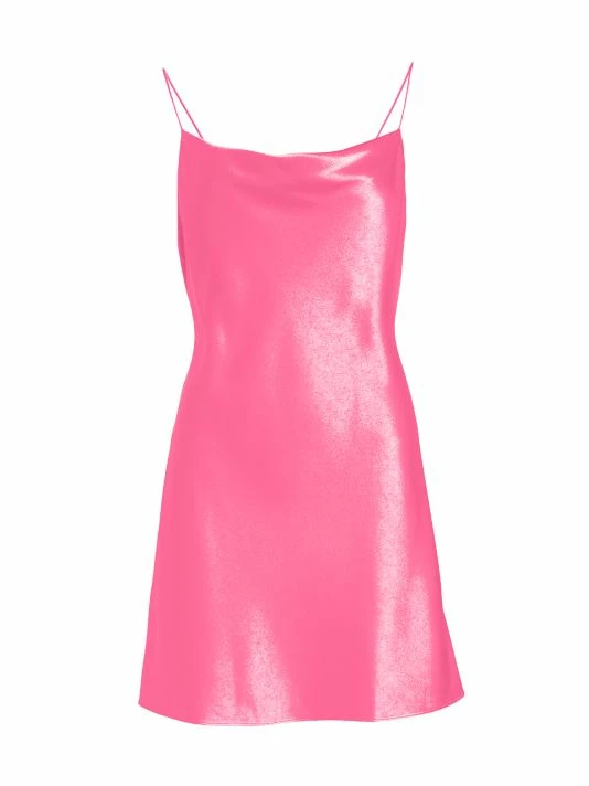 Alice + Olivia Harmony Satin Cowlneck Minidress 3 Alice + Olivia Harmony Satin Cowlneck Minidress