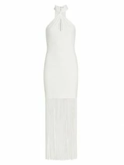 Alice + Olivia Steph Fringe Midi-Dress