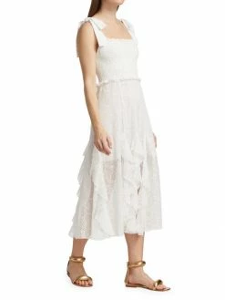 Alice + Olivia Jocelyn Eyelet Cotton Midi-Dress -Alice + Olivia Sales unnamed file 1971