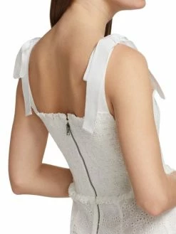 Alice + Olivia Jocelyn Eyelet Cotton Midi-Dress -Alice + Olivia Sales unnamed file 1975