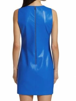 Alice + Olivia Coley Faux Leather A-Line Dress -Alice + Olivia Sales unnamed file 1995