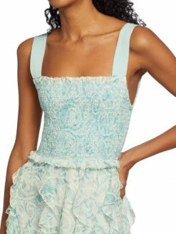 Alice + Olivia Jocelyn Floral Smocked Cotton Ruffle Minidress 14 Alice + Olivia Jocelyn Floral Smocked Cotton Ruffle Minidress -Alice + Olivia Sales unnamed file 2010