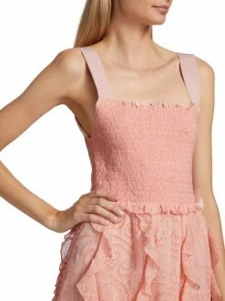 Alice + Olivia Jocelyn Eyelet Ruffle Minidress 14 Alice + Olivia Jocelyn Eyelet Ruffle Minidress -Alice + Olivia Sales unnamed file 2056