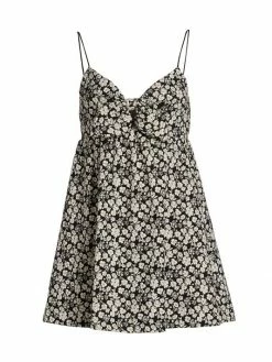 Alice + Olivia Melvina Tie-Front Mini Dress