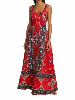 Alice + Olivia Pam Embroidered Satin Maxi Dress 11 Alice + Olivia Pam Embroidered Satin Maxi Dress -Alice + Olivia Sales unnamed file 2104