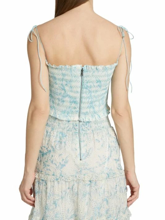 Alice + Olivia Kathlyn Floral Smocked Top 7 Alice + Olivia Kathlyn Floral Smocked Top - Image 5