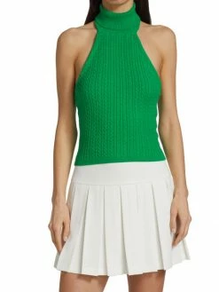 Alice + Olivia Ike Cable-Knit Turtleneck Top -Alice + Olivia Sales unnamed file 2129