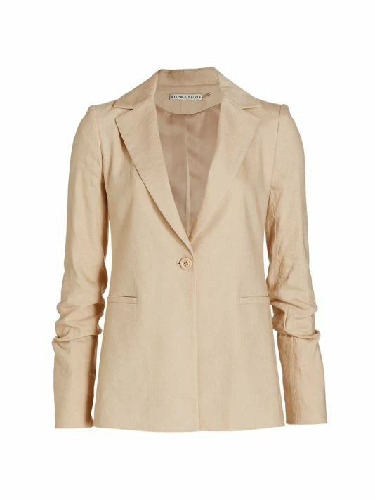 Alice + Olivia Pailey Single-Breasted Blazer Ocean Blue 3 Alice + Olivia Pailey Single-Breasted Blazer Ocean Blue