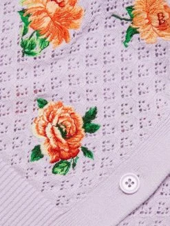 Alice + Olivia Morita Puff-Sleeve Cropped Cardigan -Alice + Olivia Sales unnamed file 2168