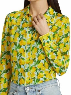 Alice + Olivia Willa Silk Blouse -Alice + Olivia Sales unnamed file 2174