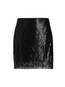 Alice + Olivia Elana Aluminum Chainmail Miniskirt