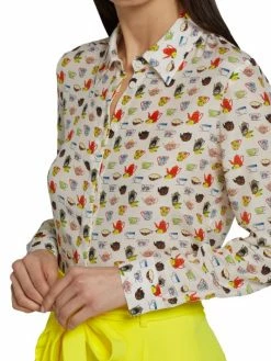 Alice + Olivia Willa Silk Chiffon Blouse -Alice + Olivia Sales unnamed file 2258