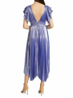 Alice + Olivia Niesha Glossy Pleated Midi Dress -Alice + Olivia Sales unnamed file 2271