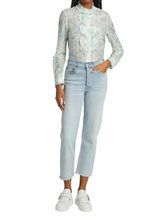 Alice + Olivia Kurt Heart Pintuck Button-Front Blouse 4 Alice + Olivia Kurt Heart Pintuck Button-Front Blouse - Image 2