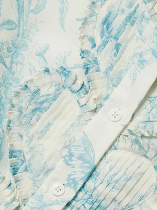 Alice + Olivia Kurt Heart Pintuck Button-Front Blouse 9 Alice + Olivia Kurt Heart Pintuck Button-Front Blouse - Image 7